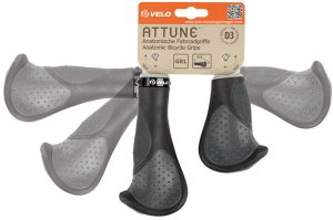 Handvatset Velo Comfort 3D--Gel 135/92mm Zwart/Grijs