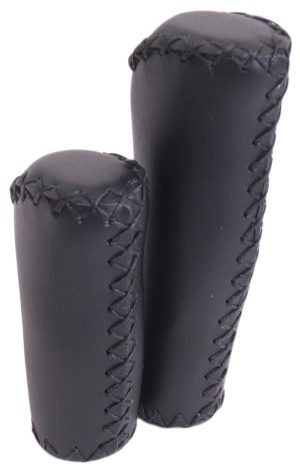 Handvatset Edge Leer - zwart - 135/92mm  (werkplaatsverpakking)