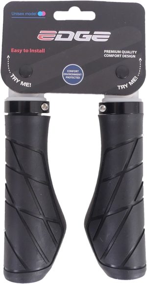 Handvatset Edge Urban - 135/135mm - met lockring - zwart