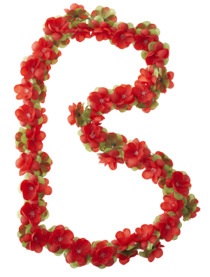 Bloemenguirlande Basil Garland - rood