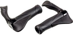 Handvatpaar Ergotec MF2 small kraton / aluminium 130+130 mm - zwart