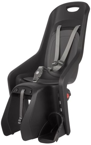 Kinderzitje achter Polisport Bubbly Maxi+ - zwart/donkergrijs - dragermontage (CFS)