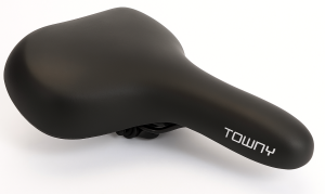 Fietszadel Edge Towny met memory foam - zwart