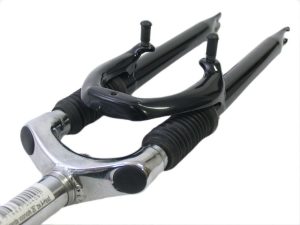 Verende voorvork 26" ahead met 1 1-8" vorkbuis - V-brake remnokken - zwart / zilver