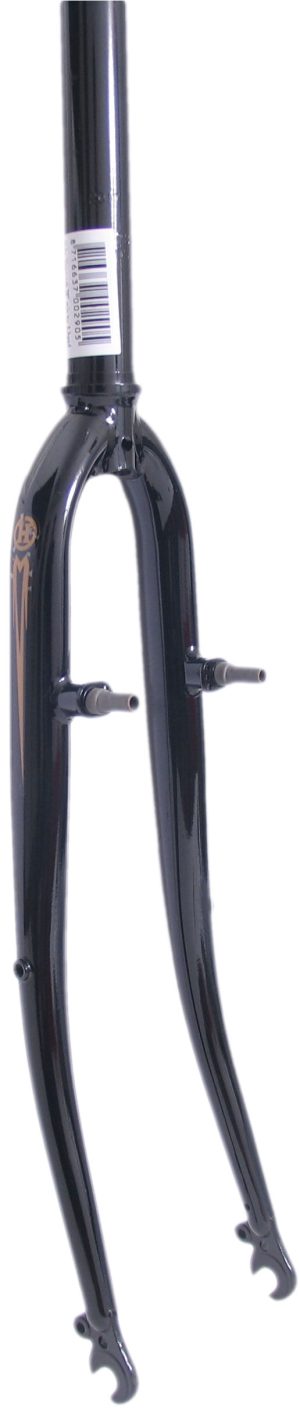 Voorvork 28" met 1 1/8" ahead vorkbuis - V-brake remnokken - glanzend zwart