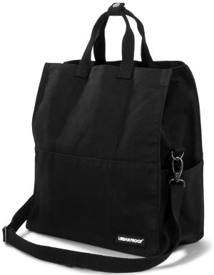 Gerecyclede fietstas Urban Proof City Tote Bag 22 liter 36 x 32 x 19cm - zwart