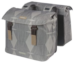 Dubbele fietstas Basil Elegance 40-49 liter 40 x 38 x 16 cm - chateau taupe