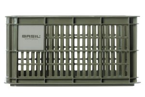 Gerecyclede fietskrat Basil Crate S 17.5 liter 29 x 39 x 20 cm - moss green