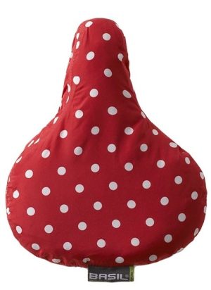 Zadeldek Basil Rosa 28 x 23 x 1 cm - rood/wit