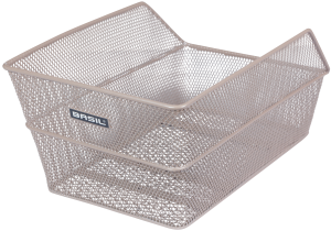 Fietsmand Basil Cento achtermand 24 x 38,5 x 11 cm - nude metallic