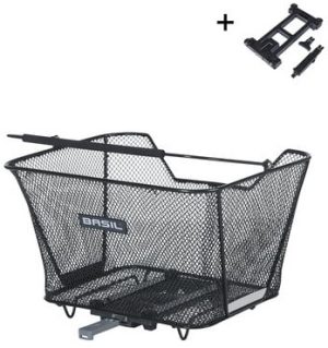 Fietsmand Basil Lesto met MIK bevestiging 24 x 32 x 17 cm - zwart