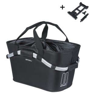 Fietsmand Basil Classic Carry All met MIK bevestiging 22 liter 20 x 38 x 17 cm - zwart