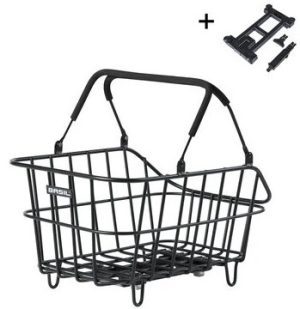Fietsmand Basil Cento Alu met MIK bevestiging 14 liter 39 x 24 x 15 - zwart