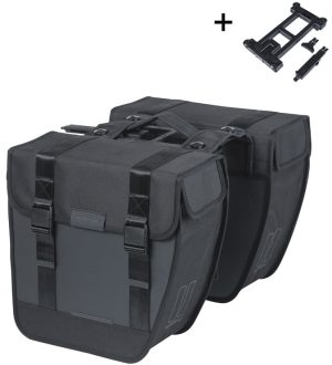 Dubbele fietstas Basil Tour Waterproof MIK 28 liter 14 x 29 x 30 cm (2x) - zwart