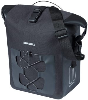 Enkele fietstas Basil Navigator Waterproof M MIK 14 liter - 14 x 24 x 34 cm - zwart