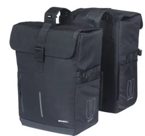 Dubbele fietsas Basil Move 30 liter 16 x 27 x 38 cm - zwart