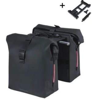Dubbele fietstas Basil SoHo Nordlicht MIK 41 liter - zwart