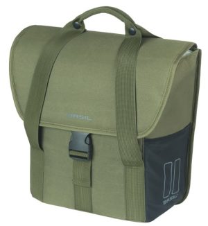 Enkele fietstas Basil GO 16 liter 15 x 29 x 34 cm - donkergroen