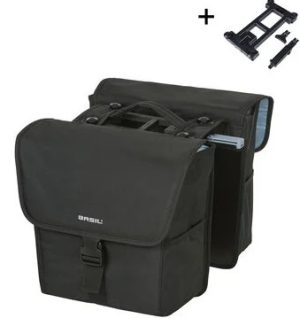 Dubbele fietstas Basil GO MIK 32 liter - zwart