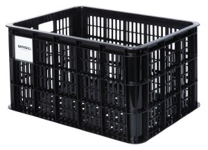 Gerecyclede fietskrat Basil Crate S 17.5 liter MIK 28 x 39 x 23 cm - zwart