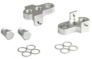 Crankverkorter Mirage T6 aluminium met RVS bouten - zilver