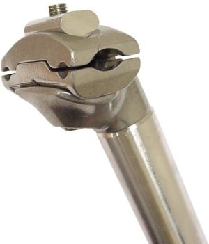 Zadelpen ATB ø26,8 mm / 350 mm aluminium - zilver