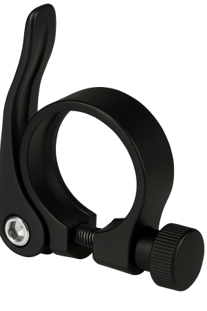 Zadelpenklem ø34,9 mm Edge aluminium met snelspanner - zwart