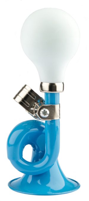 Fietstoeter krul PexKids - blauw met witte bol