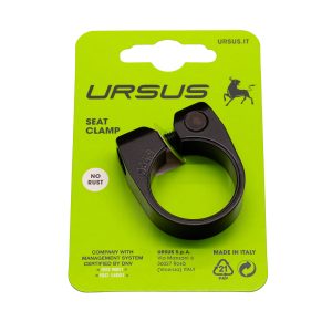 Zadelpenklem Ursus ø34.9 mm aluminium - zwart