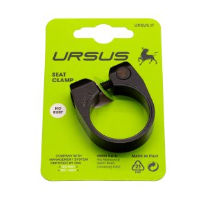 Zadelpenklem Ursus ø38.1 mm aluminium - zwart