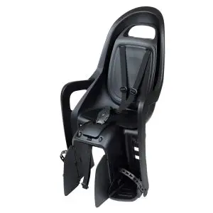 Kinderzitje achter Polisport Groovy - BLACK SERIE - met dragerbevestiging (CFS)