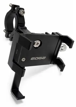 Telefoonhouder Edge G21 - Aluminium - 360° Draaibaar - Universele Stuurmontage - Extra Stevig - Zwart