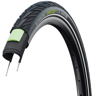 Buitenband Schwalbe Energizer Plus GreenGuard 28 x 2.15" / 55-622 mm - zwart met reflectie