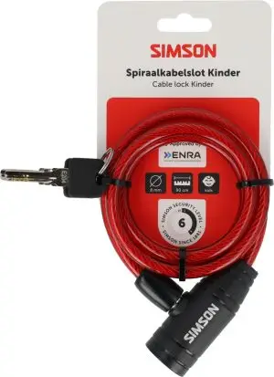 Spiraalkabelslot Simson Kinder 8mm x 90cm