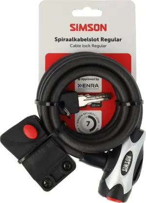 Spiraalkabelslot Simson Regular size XL - 10mm x 150cm