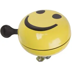 Fietsbel Ding-Dong M-Wave ø80mm - smiley yellow