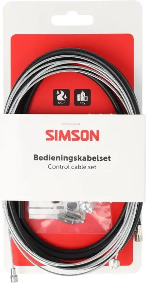 Remkabelset Simson compleet universeel - zwart