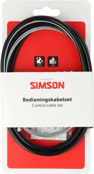 Versnellingskabelset Simson compleet SA - zwart