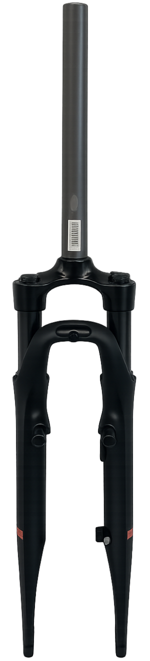 Verende voorvork 28" ahead met 1-1/8" vorkbuis Zoom 730 AMS - Velgrem / IS disc / rollerbrake - mat zwart - QR