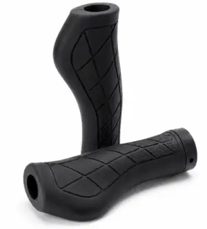 Handvatset Edge ErgoCity met lockring - 2*136mm - zwart (op kaart)