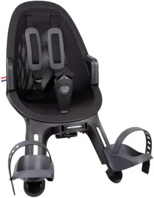 Kinderzitje voor Qibbel Air - Midnight Black - inclusief stuurpenadapter voor geïntegreerde kabels
