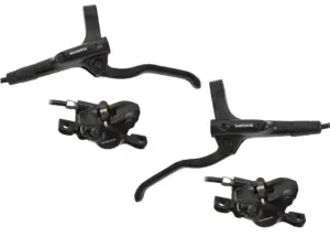 Hydraulische schijfremset Shimano MT200 voor- en achterzijde - zonder remschijf - zwart