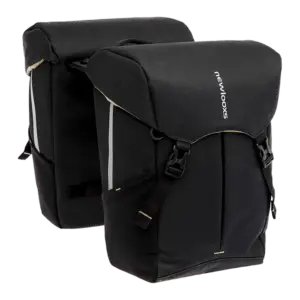 Dubbele fietstas New Looxs MIK 2.0 polyester - 40 liter, zwart