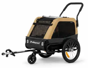Huisdierentrailer Polisport - XL - tot 45 kg - camel/zwart