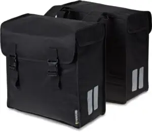 Dubbele fietstas Basil Mara 26 liter 33 x 11 x 30 cm - zwart