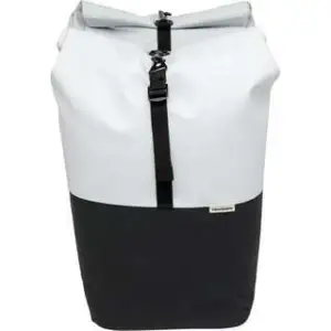 Dubbele fietstas New Looxs Nyborg 34 liter 30 x 17 x 37 cm (x2) - licht grijs/zwart