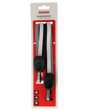 Karabijnhaakbinder Simson 71cm - zwart/wit/grijs